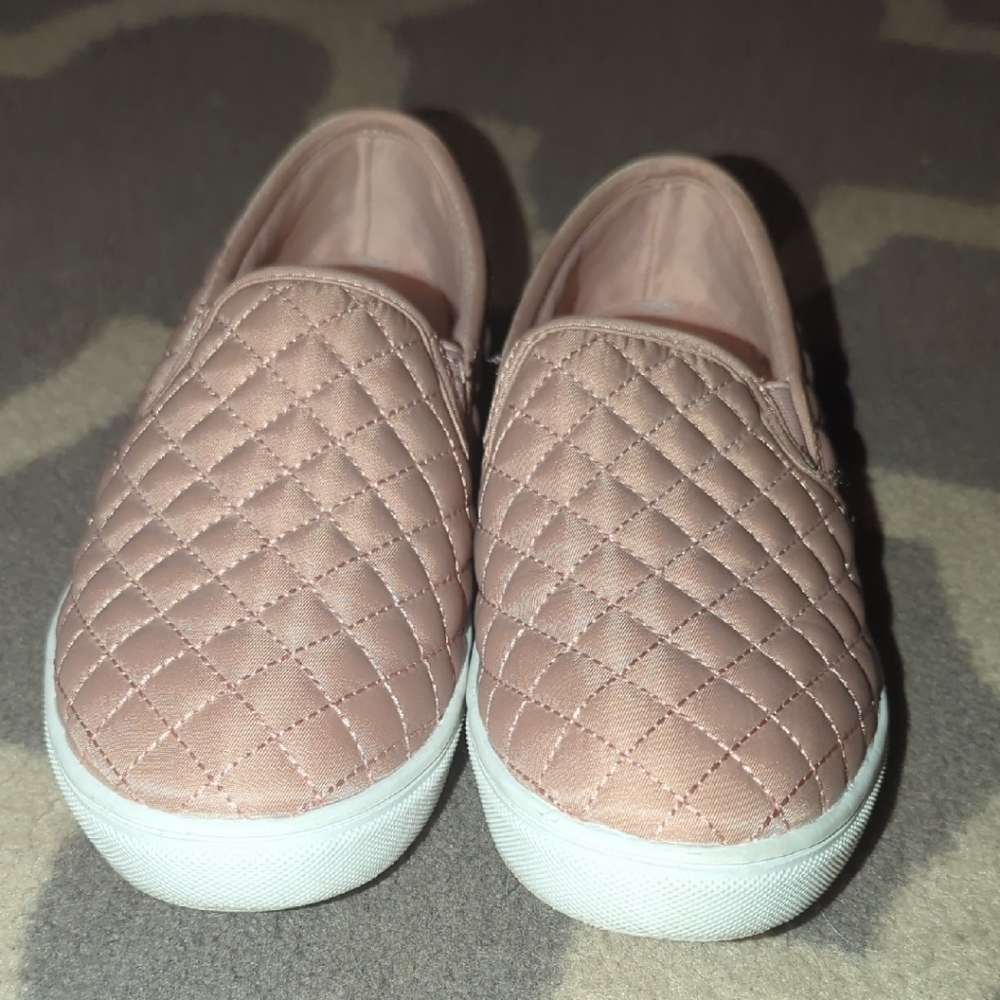 Quilted Pink Slip-On Sneakers